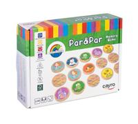 Cayro Pair and Pair - Find the Couples - Memory Game for Kids - 20 Wooden Pieces - For 2-4 Players