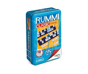 Cayro Rummi - Ages 8+ - Classic Model - Fun Board Game - For Children and Adults - Travel Edition in Metal Box - Ideal for 2 to 4 Players