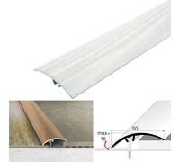 Cayrus World Of Finishing Aluminium Wood Effect 50mm Door Threshold Strip A65 Floor Transition Bar For 0 To 18mm Height Difference 930mm White Oak