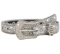 CaySep Womens Vintage Rhinestone Belt Western Cowgirls Style Sequin Diamond Bling Belts for Jeans Dress Pants
