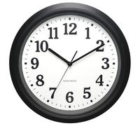 Caysie 12 Inch Sealed Indoor Outdoor Waterproof Wall Clock, Durable Silent Non-Ticking Battery Operated Quality Quartz Round Clock, Wall Decorative for Patio, Pool, Bathroom (Black)