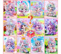 CAYUDEN Mystery Diamond Painting Kits with Frame, Single Random Diamond Painting with Frame 9x12 in Icecream Princess Mystery Diamond Dots Kit Blind Boxes Gem Art Crafts for Adults Kids 6 7 8 10 12