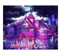 CAYUDEN Paint by Numbers for Adults, 40x50 cm Acrylic Oil Paints by Numbers for Adults Beginner Kids Landscape Castle Number Painting Kit with 3 Brushes Adult Paint by Numbers Canvas Painting Kits