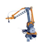 CAYUND Robotic 3D Robot Arm Kit, Unassembled Mechanical Arm with Stepper Motors Air Pump and Belt Pulley for DIY Not Included Control System