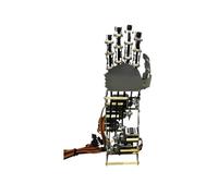 CAYUND Robotic 5Dof Metal Hand Palm, Bionic Mechanical Finger Humanoid Robot, 5 Axis Small Servo Manipulator Gripper Claw DIY Stem(Left hand)