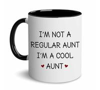 CAYVUSUA Aunt Mug-Aunt Gifts-I'm Not A Regular I'm Cool Mug-Funny Gag Coffee Mug Christmas Birthday Mothers Day Gift Auntie Aunty Sister from Niece Nephew-Ceramic (CVS_MUG_00000)