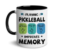 CAYVUSUA Pickleball Gifts - Pickleball Mug - Playing Pickleball Improves Memory Pickleball Ceramic Mug 11 OZ - Pickleball Gifts For Men, Women, Pickleball Lover - Christmas Sport Day Birthday Gifts