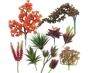 Cayway 10 PCS Artificial Succulents Picks, Mixed Color Artificial Succulent Plants, Faux Succulents Fake Succulent Bouquet String of Succulent Faux Succulents Floral Arrangement