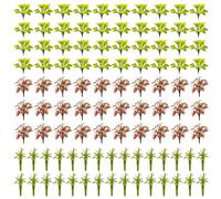 Cayway 100 PCS Mini Model Plants, Miniature Plants Mini Model Trees Green Shrubs Bush Model for Train Scenery Railway Sand Military Layout Park Garden Scene