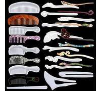 Cayway 12 PCS Hair Sticks Epoxy Resin Silicone Molds 4 Pz Comb Resin Silicone Molds for Hairpin Clip, Comb DIY Making Supplies