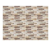 Cayway 12 PCS Self-Adhesive Wall Cladding Miniatur Floor Tiles Mini DIY Floorboards for Mini House (Style D)
