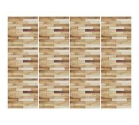 Cayway 12 PCS Self-Adhesive Wall Cladding Miniatur Floor Tiles Mini DIY Floorboards for Mini House (Style F)