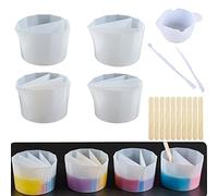 Cayway 18 PCS Split Cup for Paint Pouring, Art Split Cup Acrylic Paint Pour Split Cup Resin Pouring DIY Making Painting Tools, Resin Mixing Cups Painting Supplies for DIY Art Making