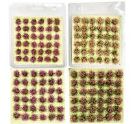 Cayway 2 Color Flower Cluster Model Pink Flower Vegetation Groups Grass Tufts Set Miniature Static Scenery Model for DIY Architecture Building Garden Scenery Landscape