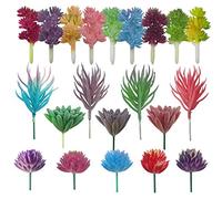 Cayway 21 PCS Artificial Succulent Plants, Unpotted Fake Succulent Flowers Plant Mixed Faux Succulents Fake Succulent for Birthday Home Decor Indoor Wall Garden DIY