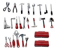 Cayway 25 PCS Miniature Garden Tools Mini Garden Tools, Miniature Scene Model Work Tools for DIY Miniature Fairy House Garden Tools