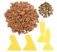 Cayway 300 PCS Mini Red Wall Bricks Miniature Brick Scale Model Bricks, 2 Size Mini Bricks Model Sand Table Micro Landscape Accessories DIY Dollhouse Bricks Diorama Fairy (300PCS Red Bricks)