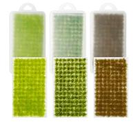 Cayway 312 PCS Static Grass Tuft 3 Color Model Grass Tufts Railway Artificial Grass Miniature Grass Tuft Terrain Kit for DIY Model Railway Fairy Garden Diorama Scenery