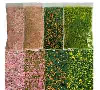Cayway 4 Color Colorful Tree Powder Model Tree Tufted for DIY Miniature Lowland Model Shrub Bushy Tuft Architecture Building Model Railway Fairy Garden Diorama Scenery