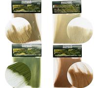 Cayway 4 Pack Simulation Grass Miniature Static Grass Model Grass Tufts Railway Artificial Grass for Train Landscape Railroad Scenery Sand Military Layout Model