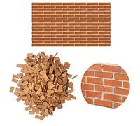 Cayway 420 PCS Mini Red Tiny Bricks for Landscaping Miniature Bricks Small Bricks for Crafts Realistic Fake Bricks Mini Blocks for Dollhouse Mini Garden Accessories