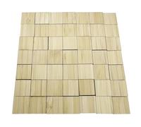 Cayway 50 PCS Miniature Floorboards Miniature Bamboo Floorboards Flooring Model Small Miniature Dolly House for Mini Garden Accessories, Square