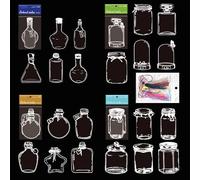 Cayway 80 PCS Clear Pressed Flower Bookmark DIY Plant Bookmark with Tassels, Clear Pressed Flower Bookmark Maker for Making Dried Flowers