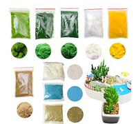 Cayway 9 Pack Miniature Basing Kit Scenery Basing Material Kit Include Stone, Decorative Sand, Grass, Snow for Projects Model Train Railways Architecture Landscape, Mini Garden