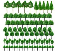 Cayway 90 PCS Miniature Trees Mixed Model Train Scenery Fake Trees for DIY Crafts