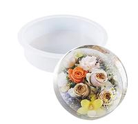 Cayway Large Resin Silicone Mould Round Silicone Mold Epoxy Resin Crystals Silicone Moulds for Flowers Preservation, Resin Casting, DIY Wedding, Home Decoration
