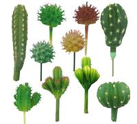 Cayway Pack of 10 Artificial Succulent Flowers Plants, Succulents Artificial Cactus Stems Home Decoration Indoor Garden DIY Accessories for Home Indoor Fairy Garden Decorations