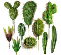 Cayway 10 PCS Faux Fake Succulents Artificial Cactus DecorFaux Cactus Cacti Plant Artificial Cactus Succulent Artificial Succulent Plants for Decoration Faux Cactus Plant Bulk