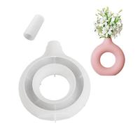 Cayway Vase Silicone Molds, Flower Vase Resin Molds Silicone, Silicone Vase Molds for Epoxy Resin, Ornaments, Circular Hollow