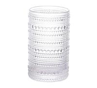 CAZAGA 12 oz Toothbrush Holders for Bathrooms, Glass Clear Tooth Brushing Dispenser, Small Tooth Brush Organizer for Vanity Countertop, Toothpaste Storage Stand, Tumbler Cup for Makeup Brushes