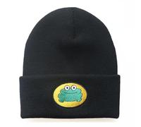 CazDopaM Cute Cartoon TV Parappa The Rapper Frog Knitted Beanie Hats Unisex Fashion, Black, 0
