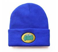 CazDopaM Cute Cartoon TV Parappa The Rapper Frog Knitted Beanie Hats Unisex Fashion, Blue, 0