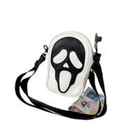 CazDopaM Lovely Ghost Face Purse,PU Ladies Handbag Scream Purse scream ghost face bag, White