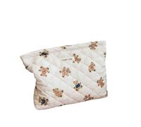 CazDopaM Makeup Cosmetic Bag Cotton Quilted Travel Coquette Aesthetic Cute Floral Make up Bag for Women Toiletry Bag, bear a, Cute