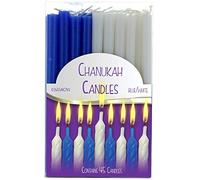 Cazenove 45 Traditional Hanukkah Candles, 13cm, Blue and White