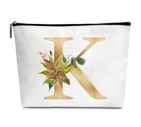 Cazhes Initial A-Z Makeup Bag - E01-E26, Floral, Letter K