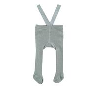 Caziffer Baby and Toddler Girl Suspender Tights Pantyhose,Solid Rib Knit Leggings Bib Overall Pants,High Waist Footed Tights (Light Grey, 1-2 Years)