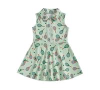Caziffer Toddler Girl Tank Dress Golf Tennis Turn Down Collared Sundress Sleeveless A-line Ruffle Button Neck Polo Dress Sport Exercise Summer Clothes