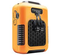 CAZOKASI 2023 Upgrade Waist Clip Fan Wearable Fan Portable Personal Body Fan Powerful 6000mAh Upto 24H Cooling and Heatstroke Prevention Fan (Industrial orange black)