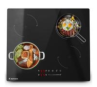 Cazooo 60 cm Electric Induction Hob 7000W 4 Zone Induction Hob with Touch Control Power Boost Pause Function Child Lock Timer Residual Heat Indicator Black