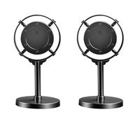 Cazqgoy Classic Fake Microphone Model Toy, Vintage Prop Microphone for Home Decoration, Desk Photography Prop Decoration, Retro Style Microphone Props (Black, 1)