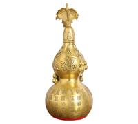 Cazqgoy Feng Shui Hulu Wu Lou Statue Decoration, Brass Good Luck Wu Lou,Feng Shui Chinese Brass Wu Lou Gourd(31cm)