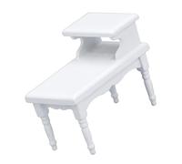 CAZSTYK 1/12 Dollhouses Accessory Miniature Wood Coffee Table Two Tiers Side for Realistic Home Scene Displaying Wooden Dollhouses