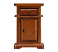 CAZSTYK 1/12 Scale Miniature Bedroom Nightstand Plywood Doll House Furniture for Realistic Scene Display and Creative Play Doll House Nightstand