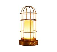 CAZSTYK (1 Piece) Modern Cage Desk Lamp with Touch Control Dimmable LED for Study Security LED Touch Control Desk Lamp