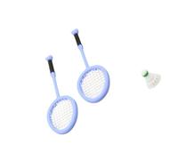 CAZSTYK 1 Realistic Miniature Badminton Racket Sports Scene Decor Safe Role Play Photo Props Tiny Sports Equipment Dollhouses
